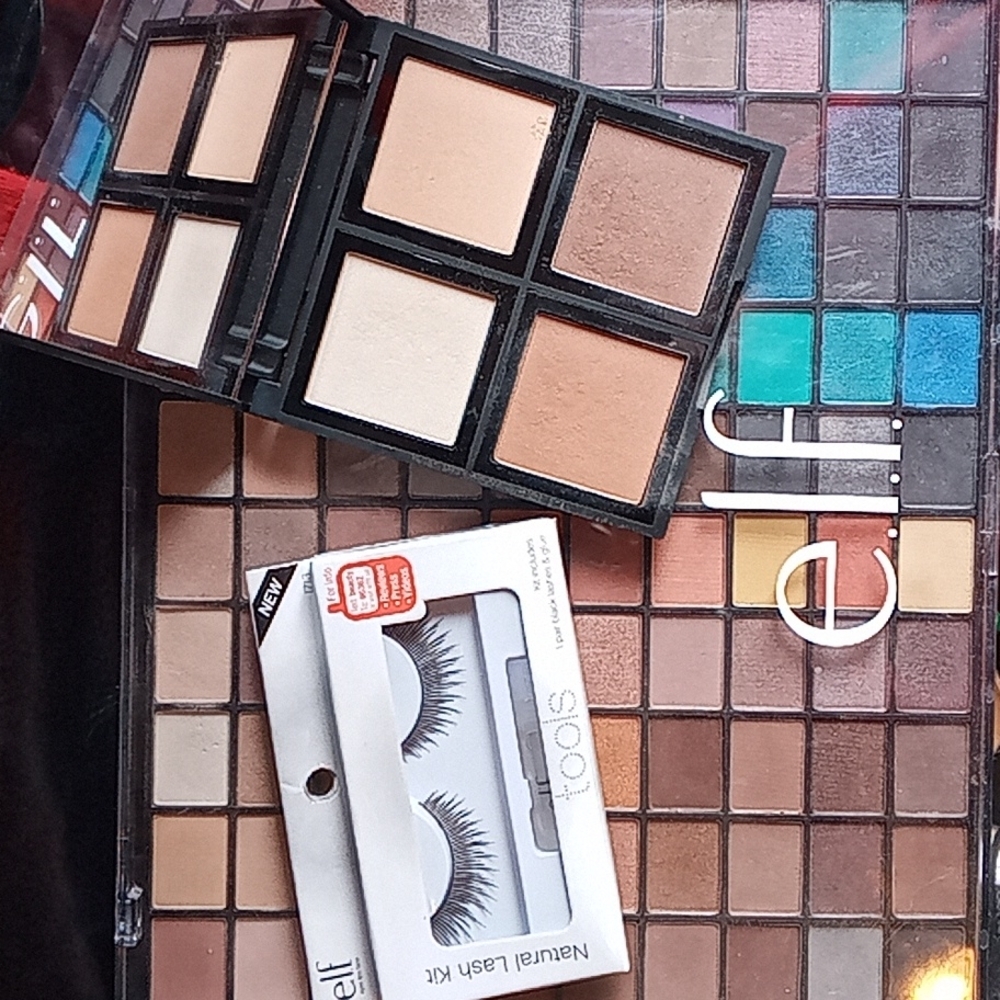 Elf makeup bundle Shadows, contour, lashes!